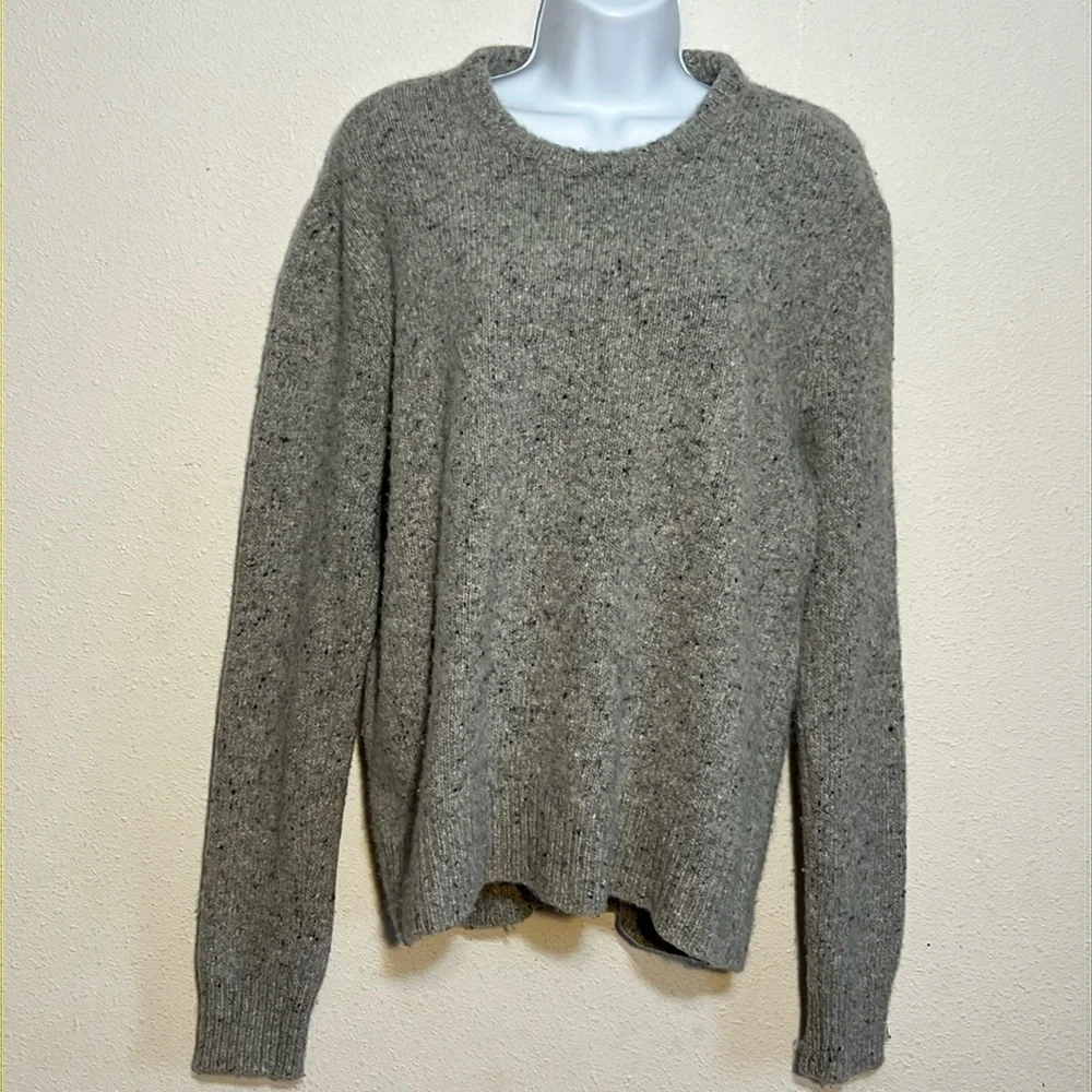 Madewell Womens Grey Merino Wool Blend Alpaca Blend Crew Neck Sweater Size XL - Picture 3 of 14